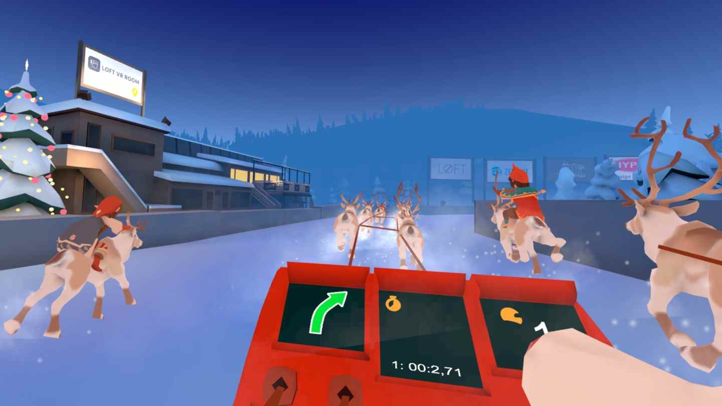 Oculus Quest 游戏《2021 年圣诞老人驯鹿赛》Santa's Reindeer Racing 2021