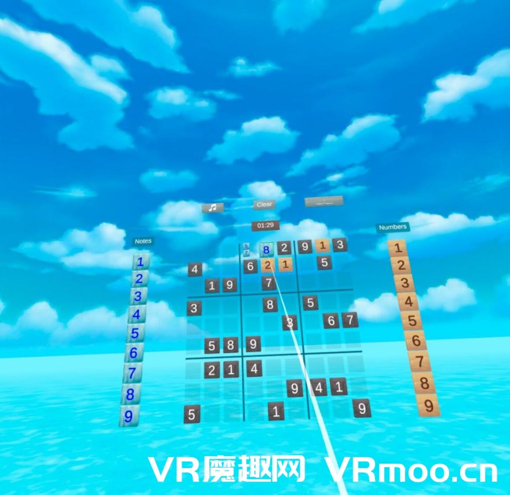 Oculus Quest 游戏《Sudoku VR》数独游戏