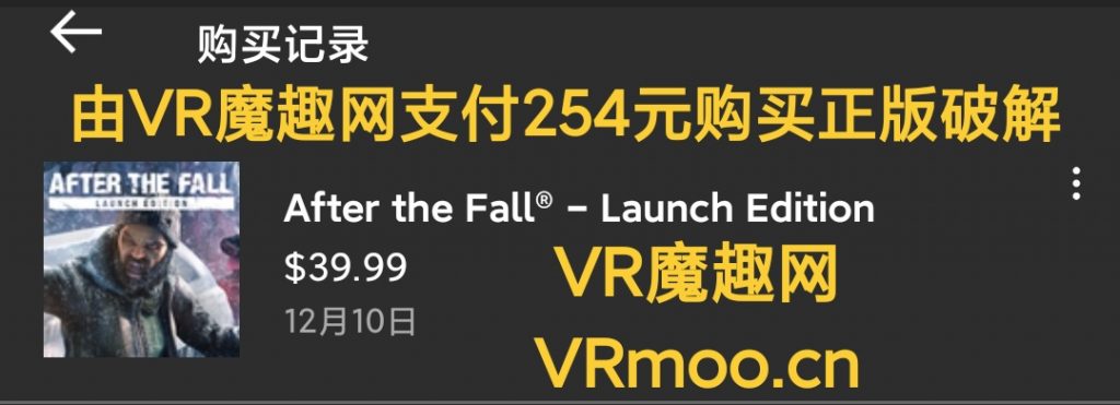 Oculus Quest 游戏《After the Fall® VR》秋天之后®