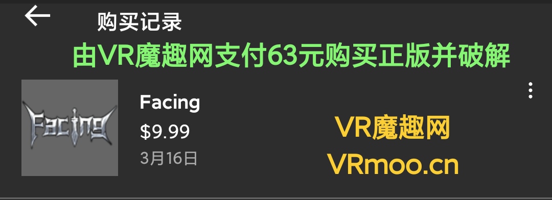 Oculus Quest 游戏《Facing VR》剑斗