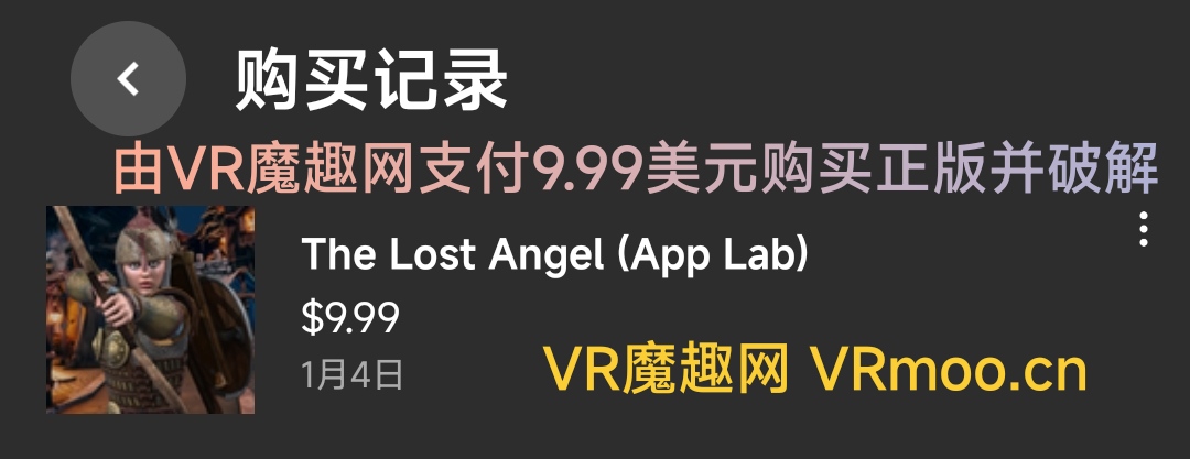 Oculus Quest 游戏《失落的天使》The Lost Angel