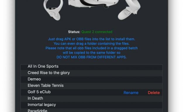 (Macbook) 苹果电脑如何安装Quest 一体机破解游戏工具