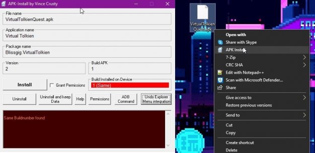 Oculus Quest APK破解游戏包安装器(APK Installer)